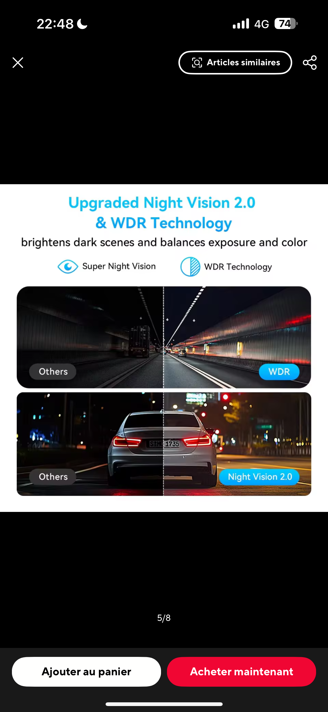 DashCam / Caméra Embarquée 3K HDR Wi-Fi – Vision Nocturne & Surveillance 24H